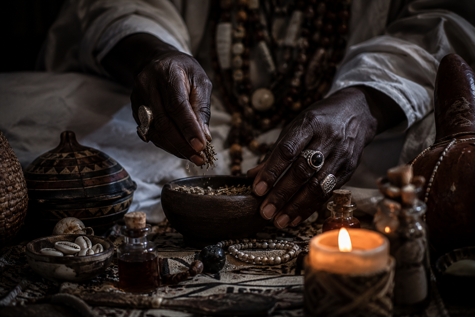 Objets rituels et univers de maraboutage